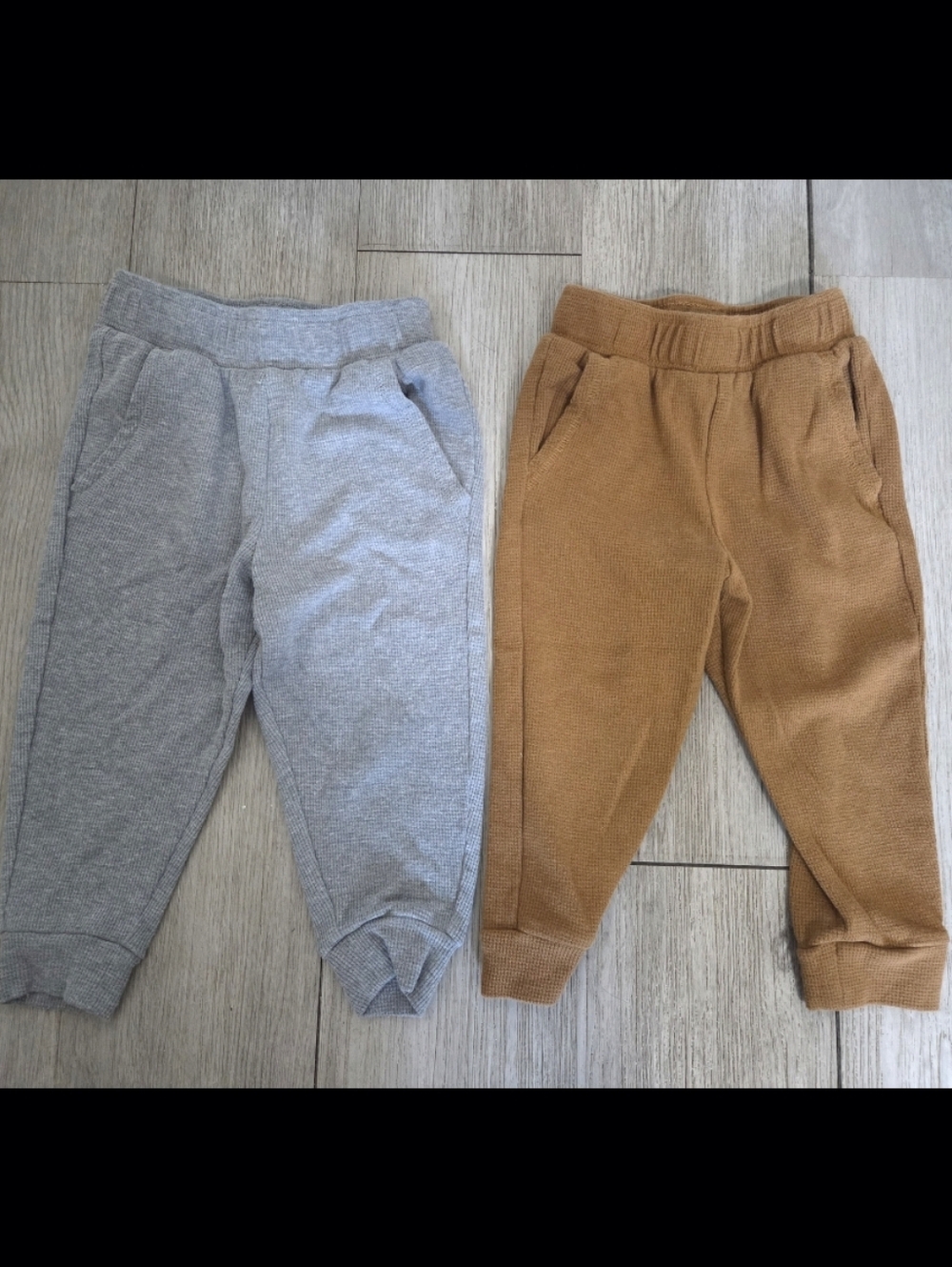 Garanimals Waffle Joggers in Gray and Brown